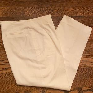 Creamy White Side Zip Capris